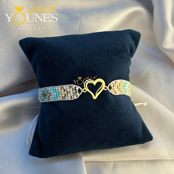 دستبند میوکی قلب لیزری طلا